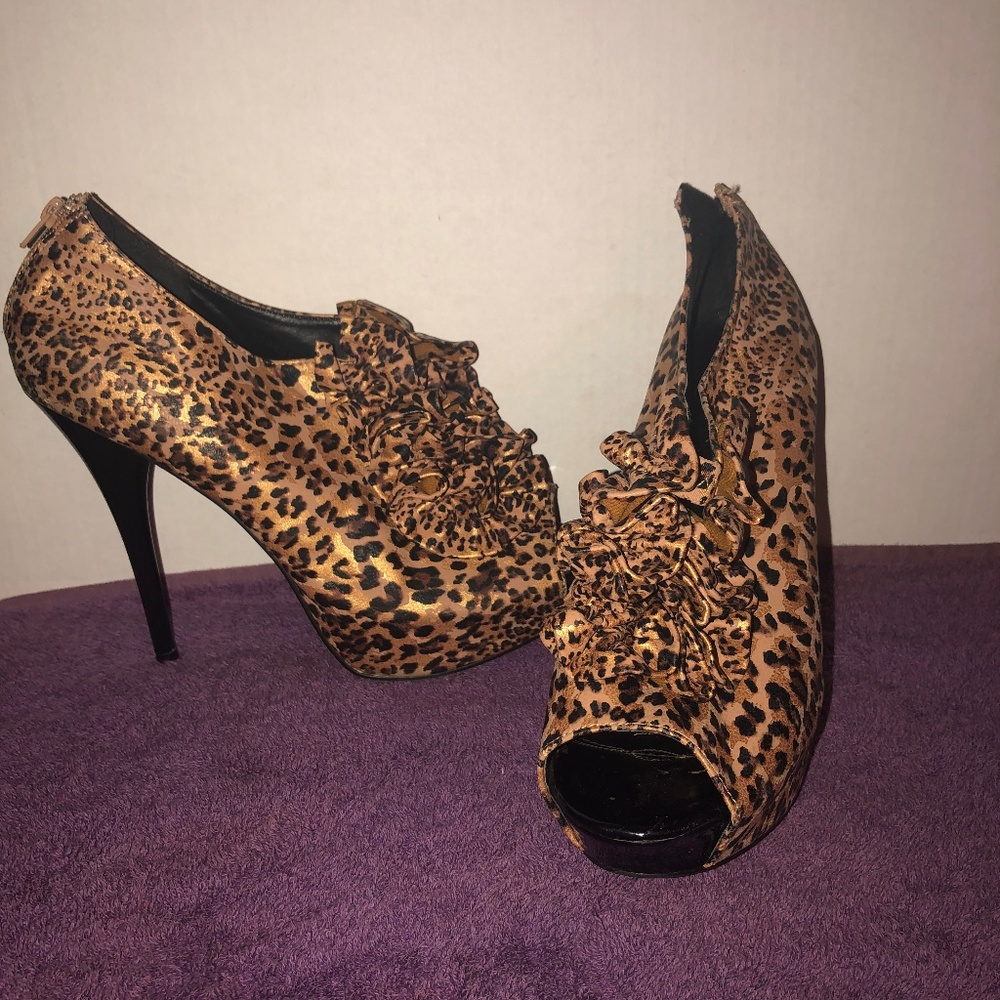 Charlotte Russe Animal Print Heels